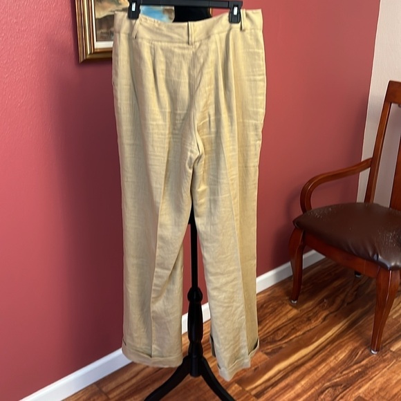 Lauren Ralph Lauren Linen Wide Leg Trouser Pants - Picture 5 of 8